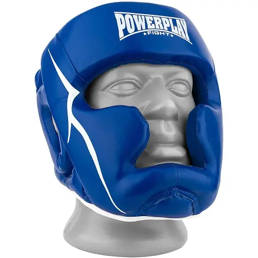 Боксерский тренировочный шлем PowerPlay 3100 PU XL Blue - фото 2
