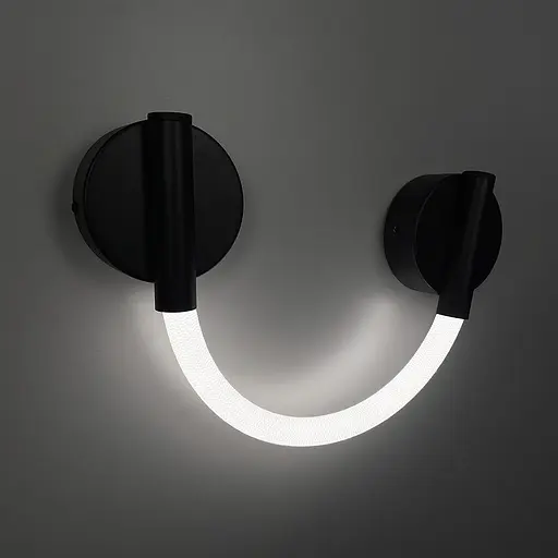 Сучасне бра із обплетеним неоном довжиною 55 см Арт. W 210/400 BK Line F - фото 2