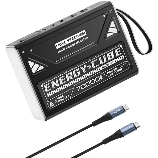 Повербанк MOVESPEED Z70 Pro потужний для ноутбука з швидкою зарядкою 70000 mAh 100W 20V 5A