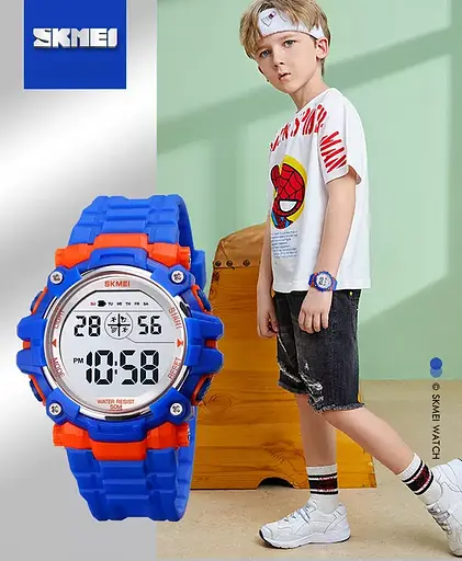 Детские спортивные наручные часы Skmei 1616 Синий - фото 8