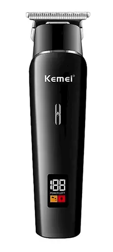 Професійна бездротова машинка Kemei KM-1113 для стрижки волосся та бороди USB LED індикатор 5вт Чорний - фото 2