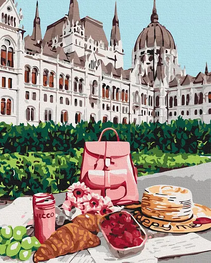 Картина за номерами на підрамнику Brushme Пікнік в Будапешті