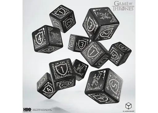 Набір кубиків Game of Thrones. Night's Watch 10xD6 Dice Set (10 шт.) (GOT/00190166/2025/5/B) - фото 2