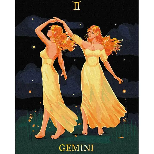 Картина за номерами на підрамнику Brushme Близнюки Соломія Ковальчук