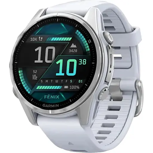 Спортивные часы Garmin Fenix 8 43mm AMOLED Silver with Whitestone Silicone Band (010-02903-00)