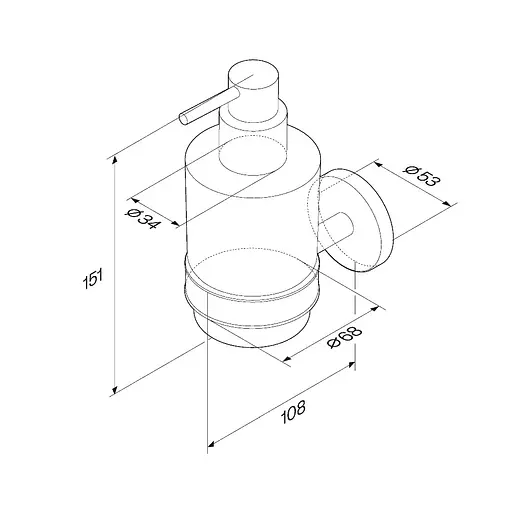 Дозатор для рідкого мила Am.Pm X-Joy black A85A36922, Чорний матовий - фото 6
