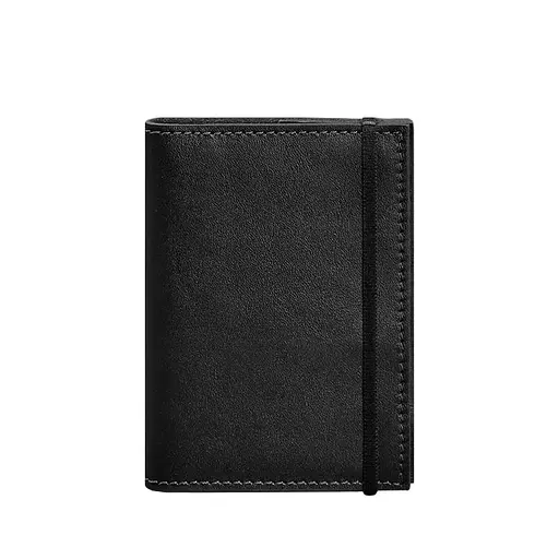 Шкіряна обкладинка для паспорта 1.0 чорна краст - фото 7