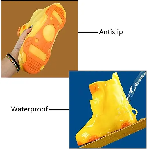 Бахіли на взуття Kidigo дитячі ПВХ H003 XL 32-33 Yellow (17575) - фото 7