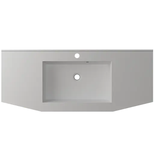 Раковина глянцева врізна Amidicon Santo 110 1100x450 з литого каменю SANTO_110_HL, Білий - фото 4