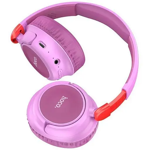 Навушники бездротові Hoco W43 Adventure BT headphones накладні до 25 годин фіолетові