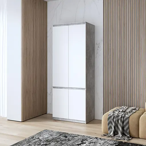 Шкаф для одежды Vays, c полками, в спальню, современный, c фасадами без ручек R-24 - фото 5