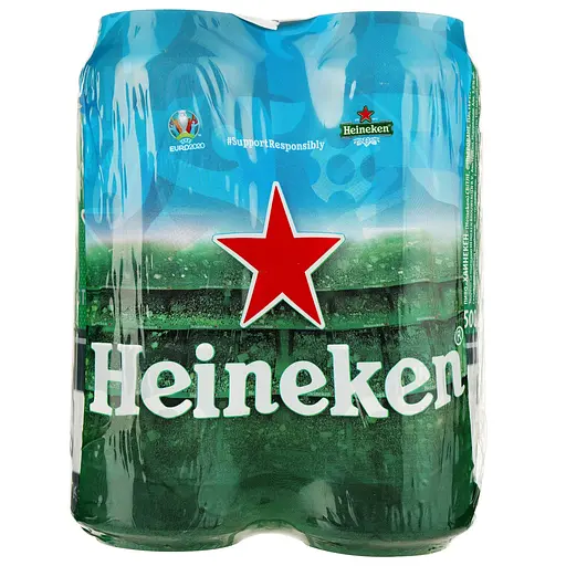 Набір пива світле Heineken Original фільтроване пастеризоване 5% 4 шт. х 0.5 л 
