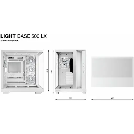 Корпус be quiet! Light Base 500 LX из закаленного стекла без блока питания, белый (BGW86) - фото 7