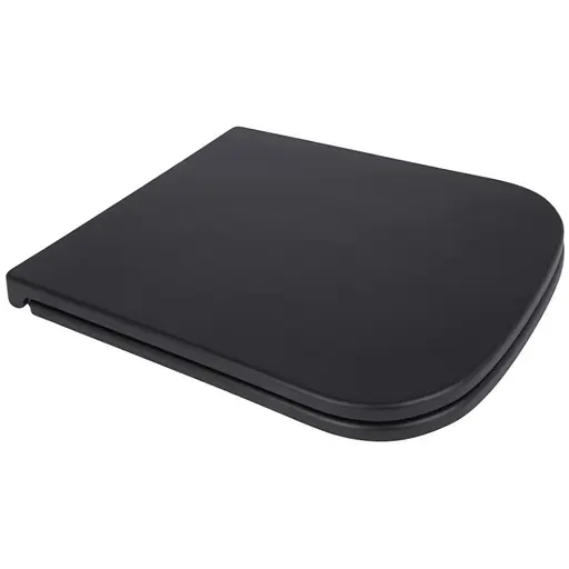 Сидения для унитаза Qtap Tern Matt Black с микролифтом Slim Duroplast, Quick Release QT99HY2322MB - фото 1