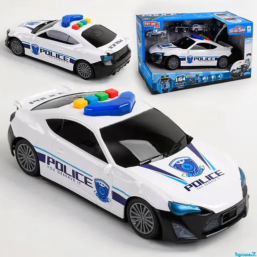 Машина-гараж 660 А-206 "Полиция", свет, звук, в коробке (6983283360341) - фото 2