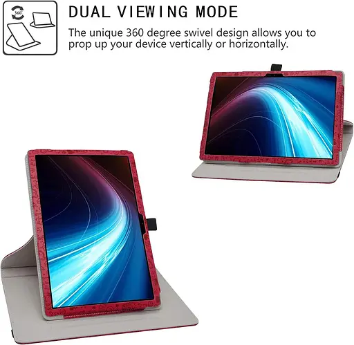 Чохол для планшета LiuShan Сумісний з чохлом, що обертається, Dragon Touch Notepad 102, що обертається на 360 градусів підставкою - фото 2