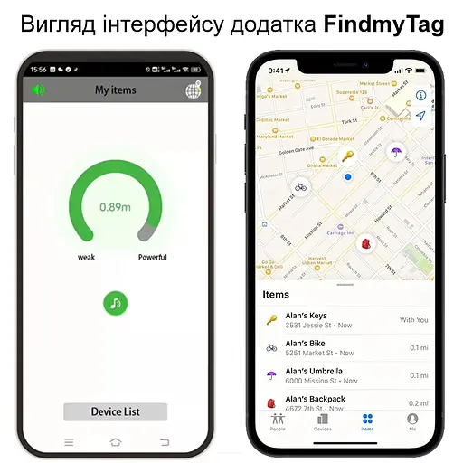 Мини GPS трекер - bluetooth маячок в виде брелока с автономной работой до 1 года FindmyTag, черный (101155) - фото 6