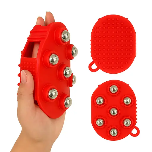 Массажер силиконовый антицеллюлитный с металлическими роликами, Yu Xin 87666 - фото 2