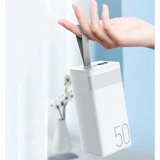 Павербанк Remax RPP-321 / 50000мАг / 22,5 Вт / USB-C + USB-A + microUSB / PD + QC / з ліхтариком / Білий - фото 3