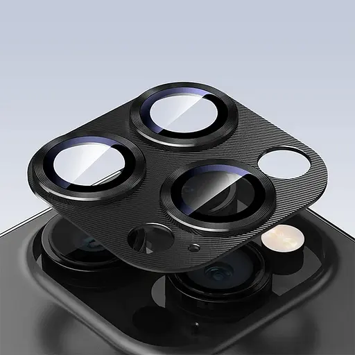 Захисне скло DK для Apple iPhone 16 Pro на камеру CD Metal Armor 021403 black 2 шт. - фото 3