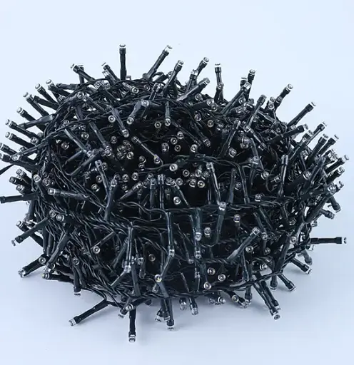 Світлодіодна Гірлянда нитка 401 led RGB різнокольорова (чорний провід) - фото 5