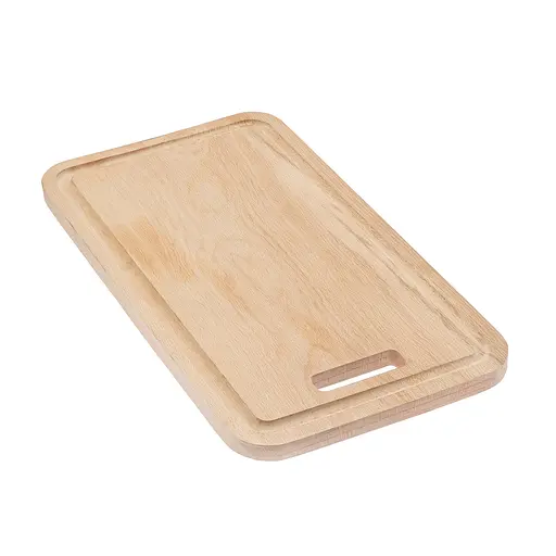 Доска кухонная разделочная деревянная из бука 35х20 см с жёлобом, Woodly Бежевый 86488 - фото 1