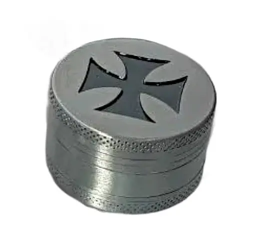 Гриндер для подрібнення тютюну Амстердам HL-243 Хрест, Silver (15772) - фото 2