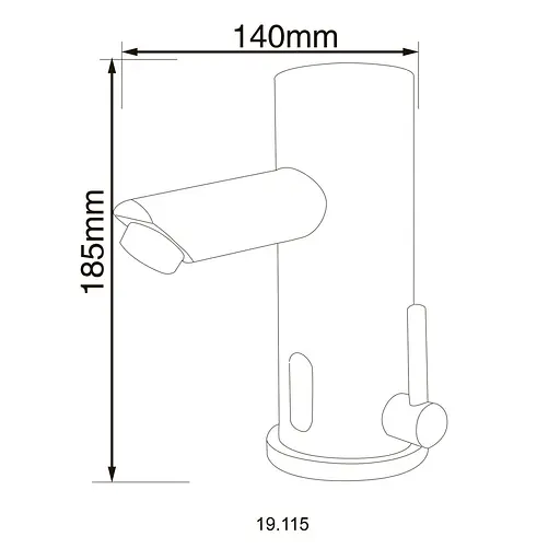 Змішувач сенсорний для умивальника HOTEC 19.115-DC/AC - фото 4