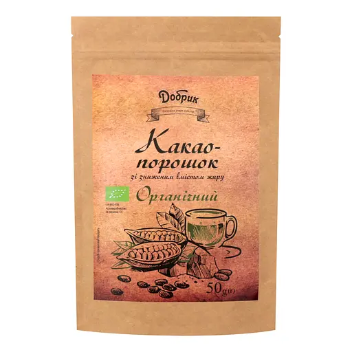 Какао-порошок Добрик, органічний, 50 г (806799) - фото 1