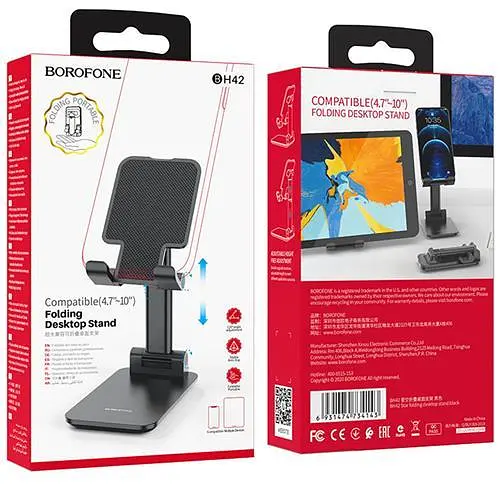 Тримач-настільна підставка Borofone BH42 Lite чорна 6974443381429 - фото 3