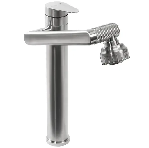 Змішувач для умивальника Rea Paco nikiel brushed високий REA-B0537 Никель - фото 5