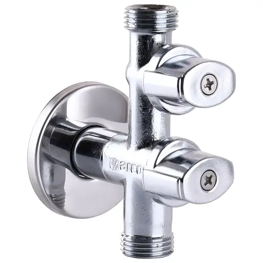 Кран шаровой угловой двойной Arco 1/2″х1/2″х1/2″ COMB15MAC 000019853 - фото 1
