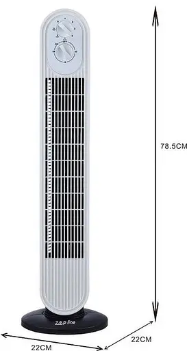 Підлоговий вентилятор від мережі Zepline ZP-138 Вітродуйка 500Вт 3 режими Таймер 60хв Білий/Чорний - фото 2