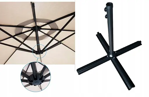 Зонт садовый Ekspand Vihma 350 см Cappuccino - фото 3