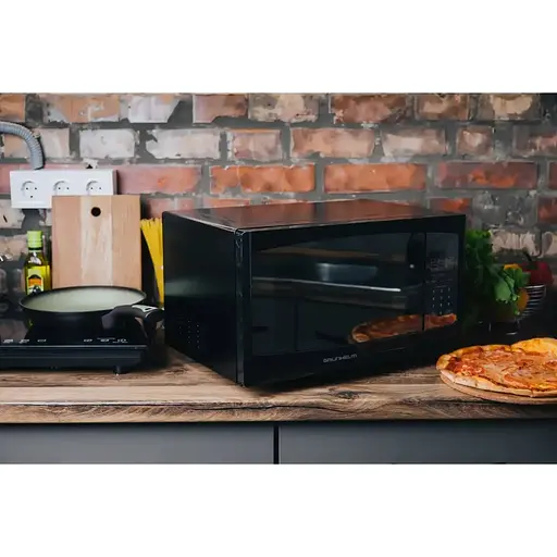 Мікрохвильова піч Grunhelm 23MX523-B чорна (108122) - фото 12