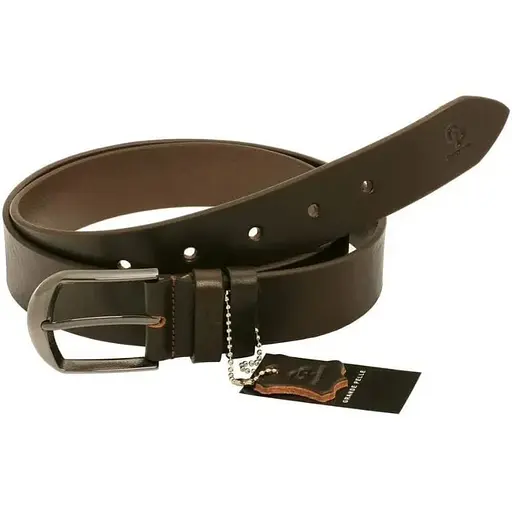 Ремінь шкіряний Grande Pelle шоколад 120х3.5 см acs0032056 - фото 1