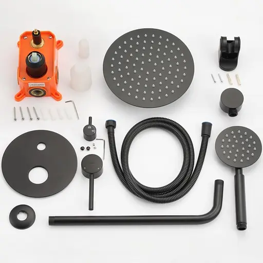 Душова система прихованого монтажу Yoka Studio 30 black + BOX BP.STUDIO 30 BLK, Чорний матовий - фото 11