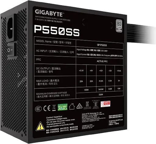 Блок питания Gigabyte GP-P550SS 550W 80+ Silver - фото 5