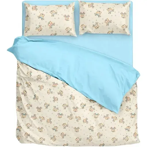 Комплект постільної білизни OldBro Happy teddy bears, односпальне 105x140 см, бязь Arabeska - фото 1