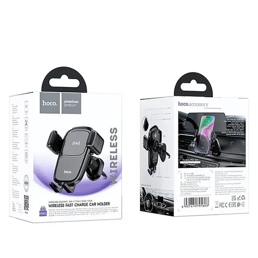 Тримач із бездротовою зарядкою HOCO HW1 Pro Wireless 15W - фото 4