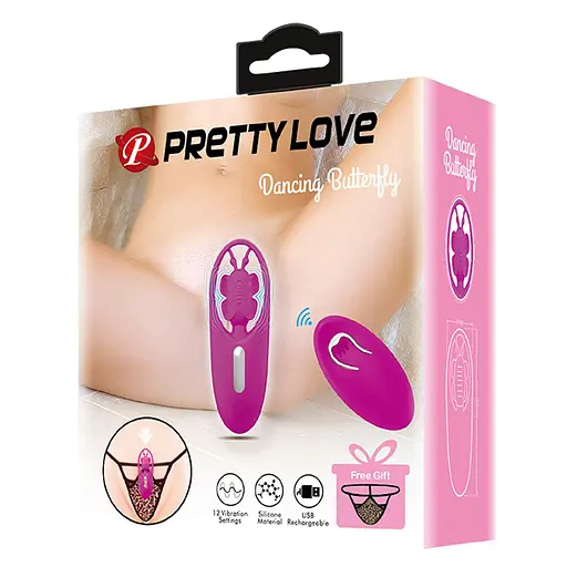 Вібратор Pretty Love Dancing Butterfly 10.8 см фіолетовий - фото 7