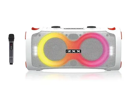 Акустична система переносна колонка з led-підсвіткою ефектами світла з мікрофонами для танців ZXX-8082 60 Вт 2x6,5 - фото 1