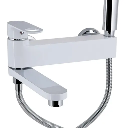 Змішувач для ванни Qtap Jay, Chrome/White (k35) з душовим гарнітуром QTJAY260CRW45554 - фото 2