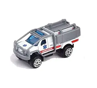 Машинка МН - 242 "Скорая помощь", металопластик, на блистере (6975668650550) Вид 5 - фото 1