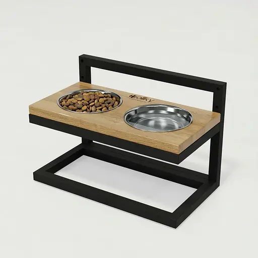 Hollky Flex S — миски на регульованій підставці для маленьких собак (2 × 0.450 л)