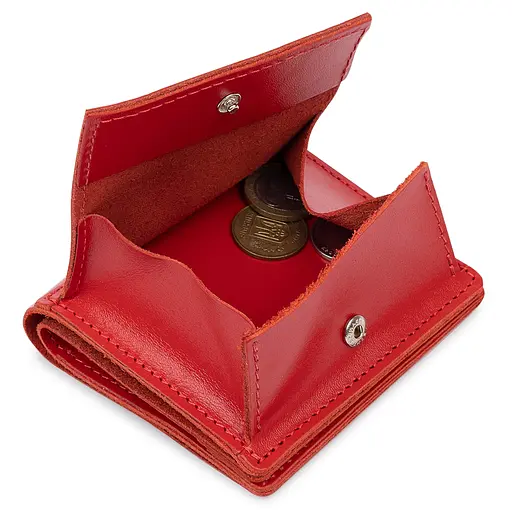 Женское кожаное портмоне Grande Pelle 9.5х10х2 см acs0018783 - фото 5