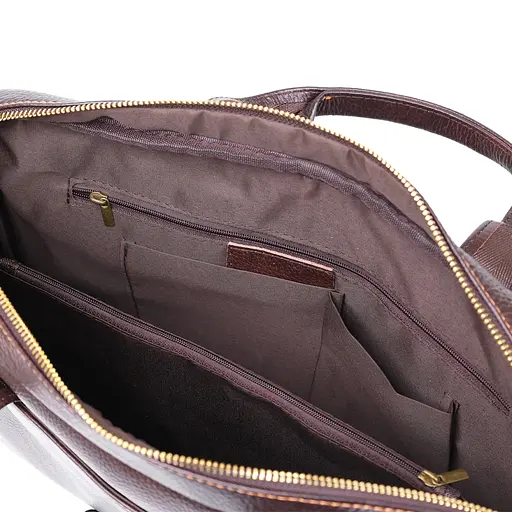 Кожаная мужская сумка-портфель Vintage 38х26х8 см sum0020155 - фото 5