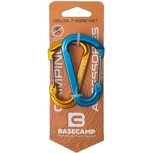 Набір карабінів Base Camp Delta 7 Wire Set 2 шт Blue/Orange (1033-BCP 60916)