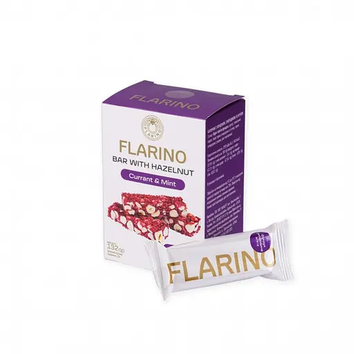 Батончики Flarino з фундуком, смородиною та м'ятою 132 г (HСР-130)