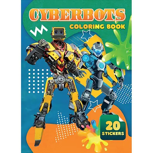 Детская раскраска Cyberbots Jumbi А06012501, 20 наклеек А4 - фото 1